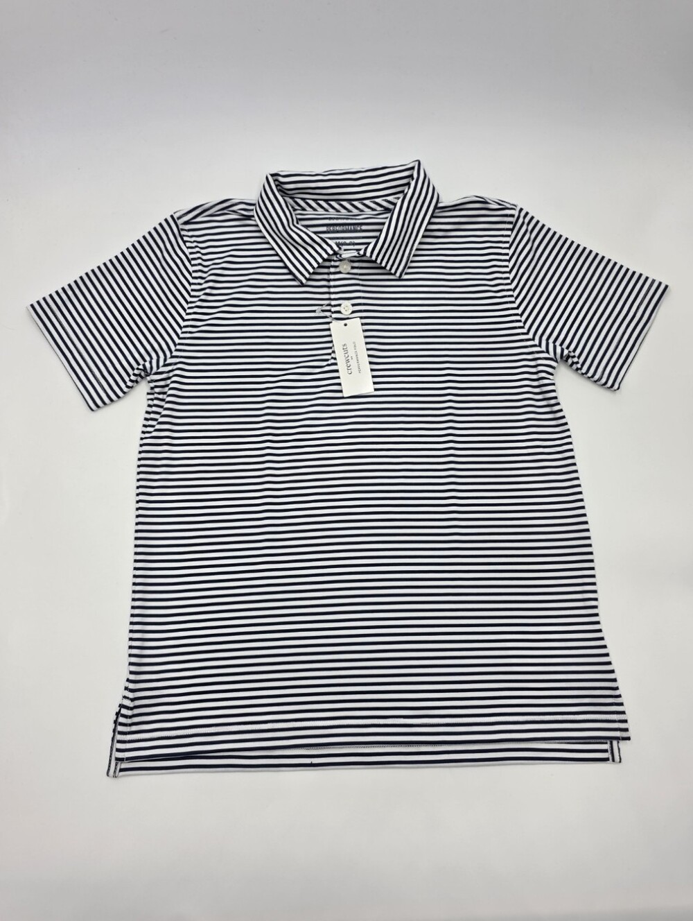 NEW Crewcuts boys' striped performance polo size M